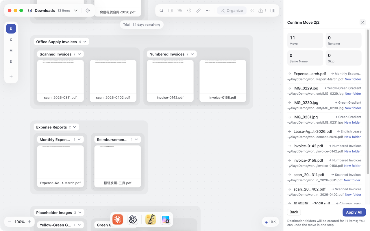 Pre-Move Check: the complete list of pending file changes